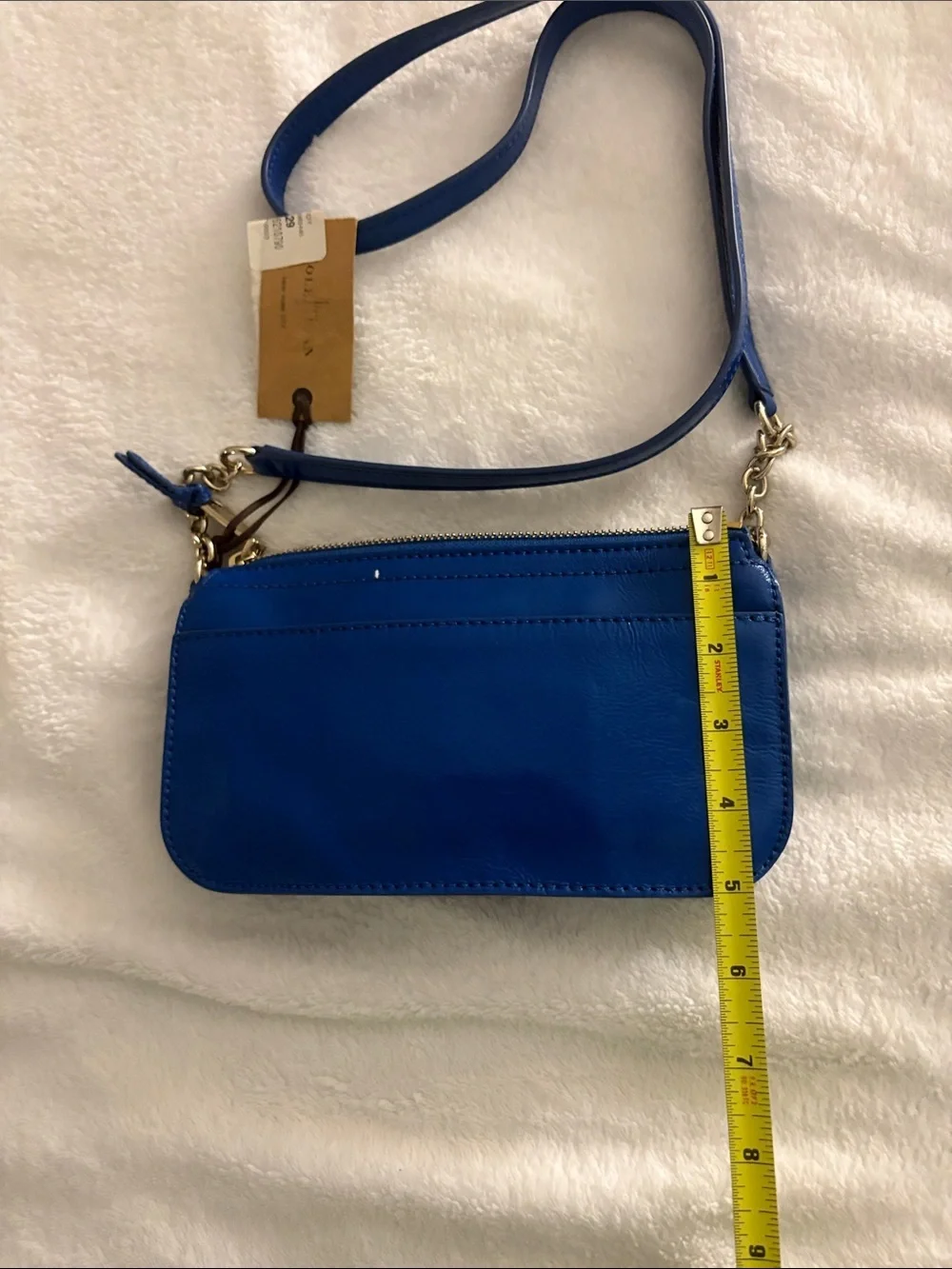 Cole Haan Royal Blue Crossbody with Gold-Tone Hardware